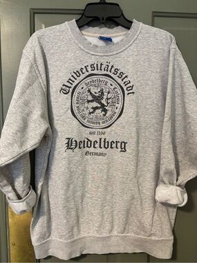 University of Heidelberg Germany Graphic Sweatshirt Large Vintage